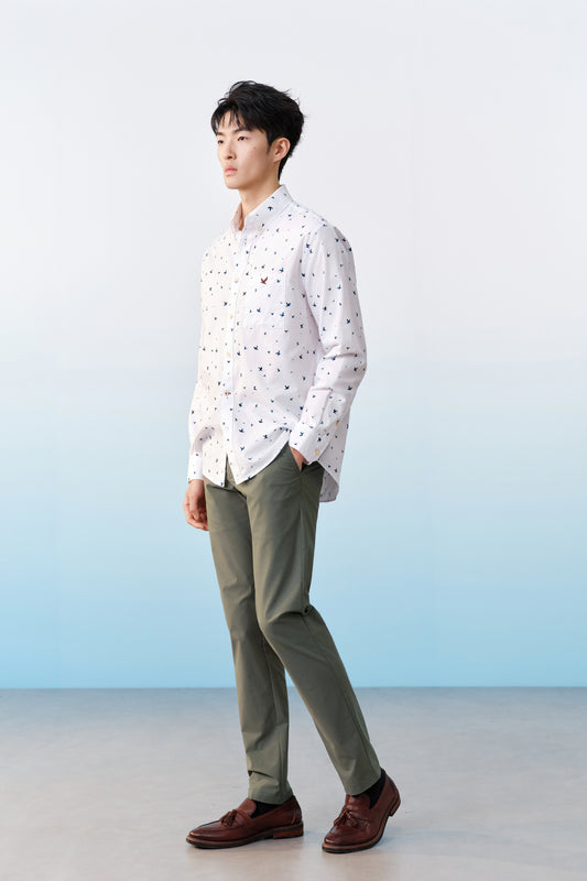 Non-Iron Long-Sleeve Casual Shirt