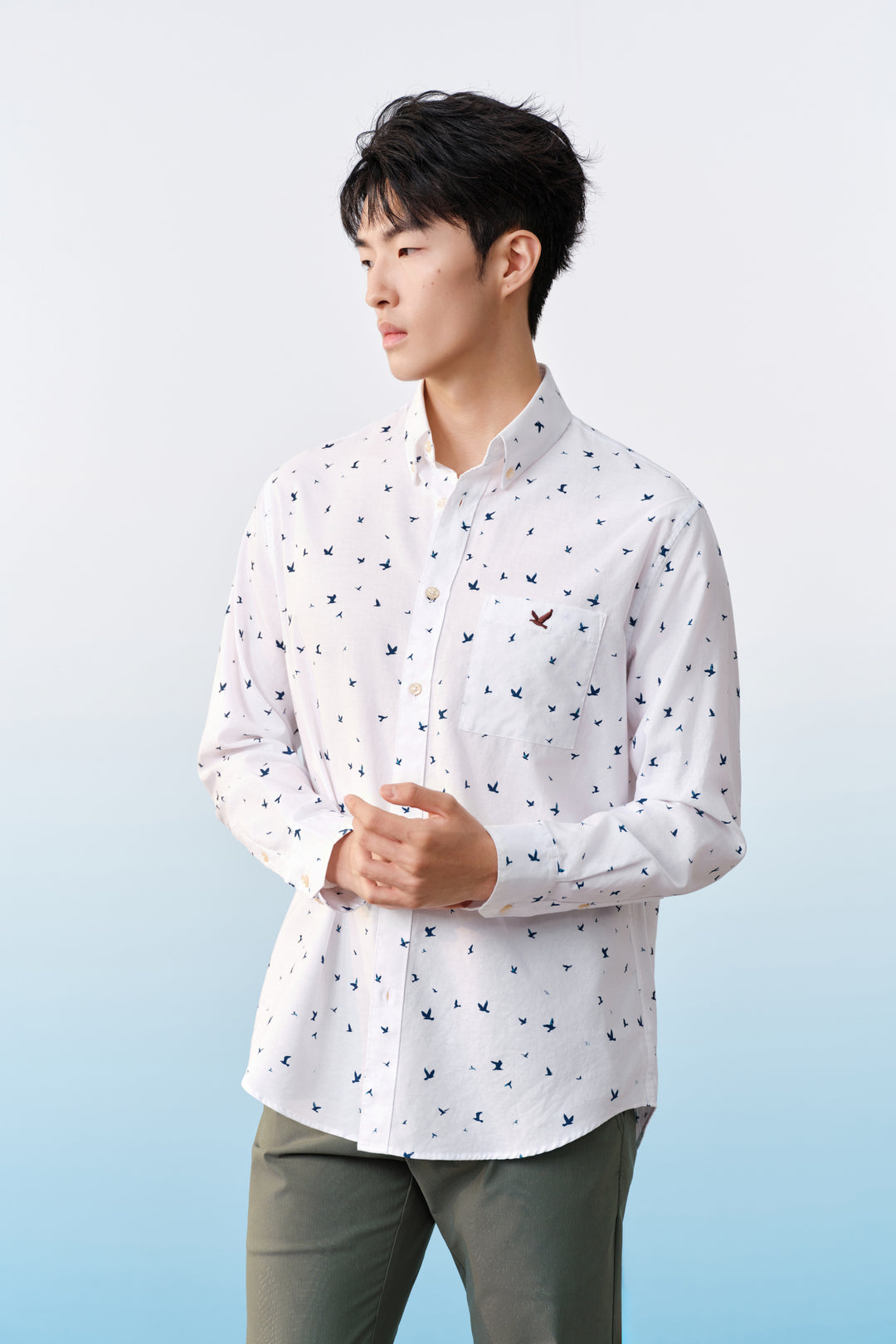 Non-Iron 長袖休閒恤衫