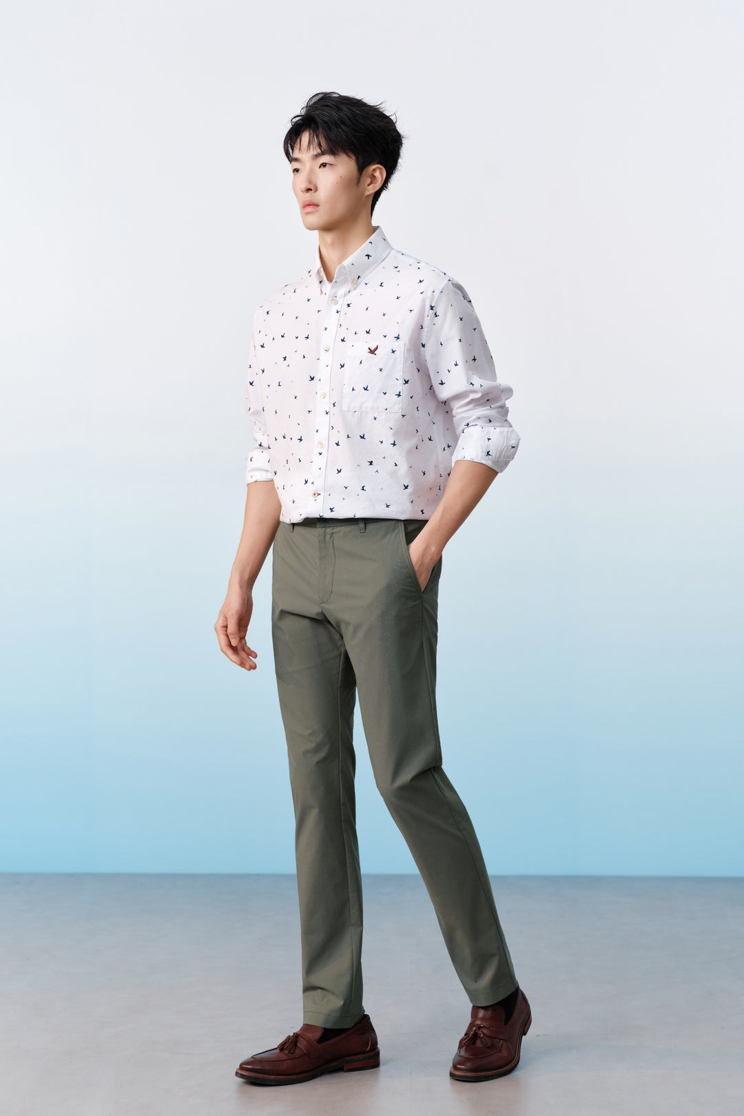 Non-Iron 長袖休閒恤衫
