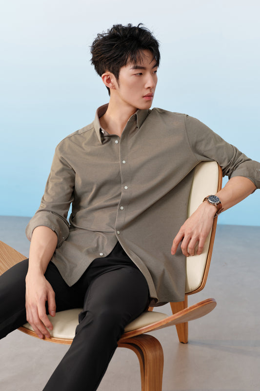G2000 MAN-easy-ironing-long-sleeve-dress-shirt-61121212-Brown