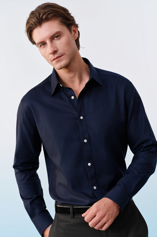 G2000 MAN-non-iron-long-sleeve-dress-shirt-61121352-Blue