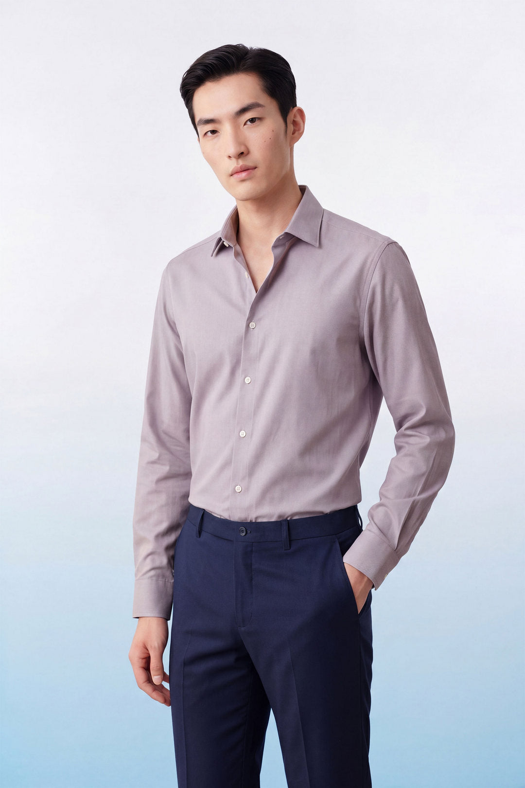 G2000 MAN-non-iron-long-sleeve-dress-shirt-61122081-Purple
