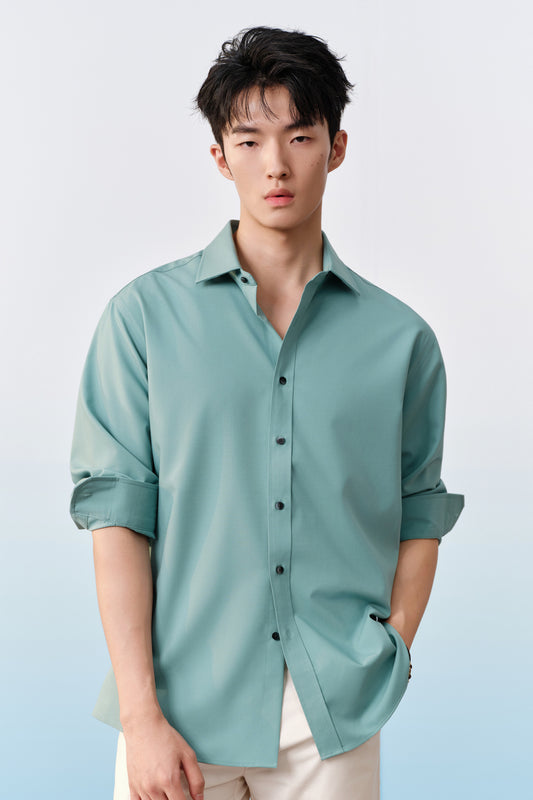 G2000 MAN-non-iron-long-sleeve-dress-shirt-61123011-Green