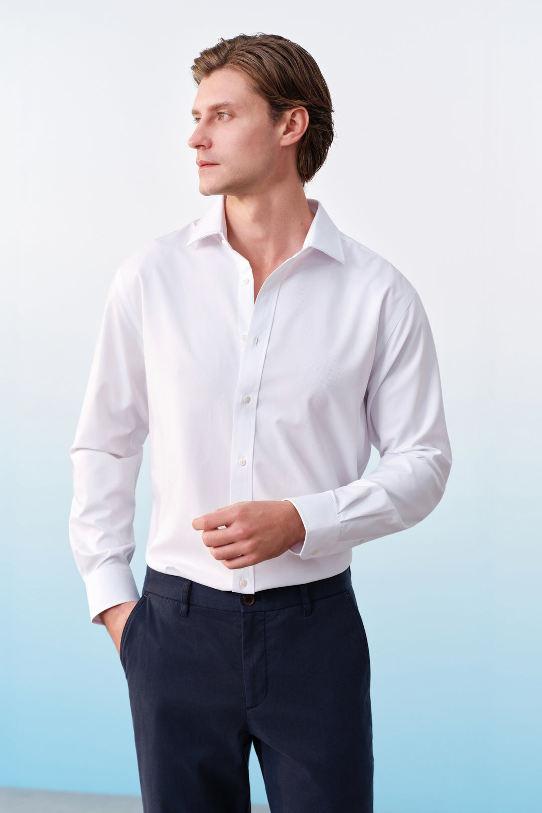 Non-Iron 長袖商務恤衫