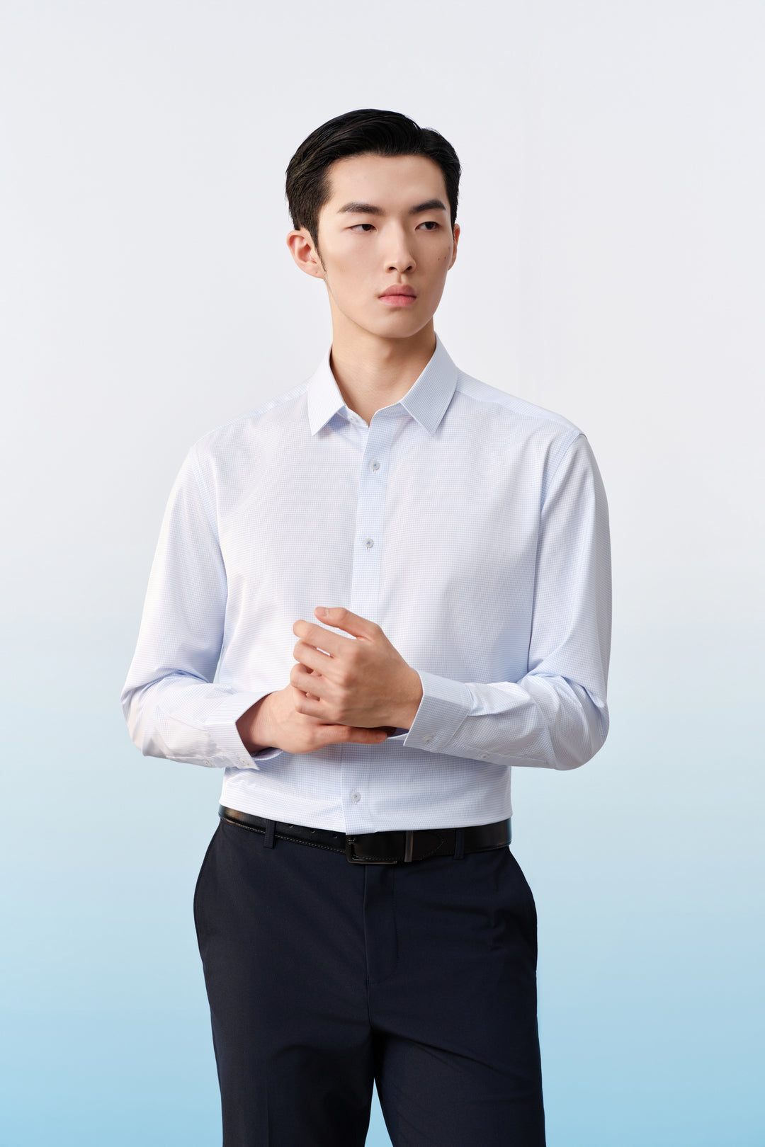 G2000 MAN-non-iron-long-sleeve-dress-shirt-61123243-Blue