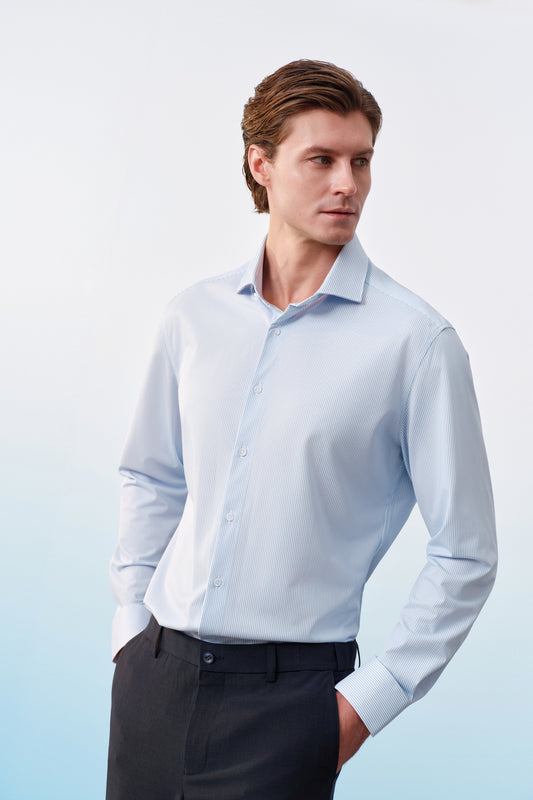 G2000 MAN-non-iron-long-sleeve-dress-shirt-61123422-Blue