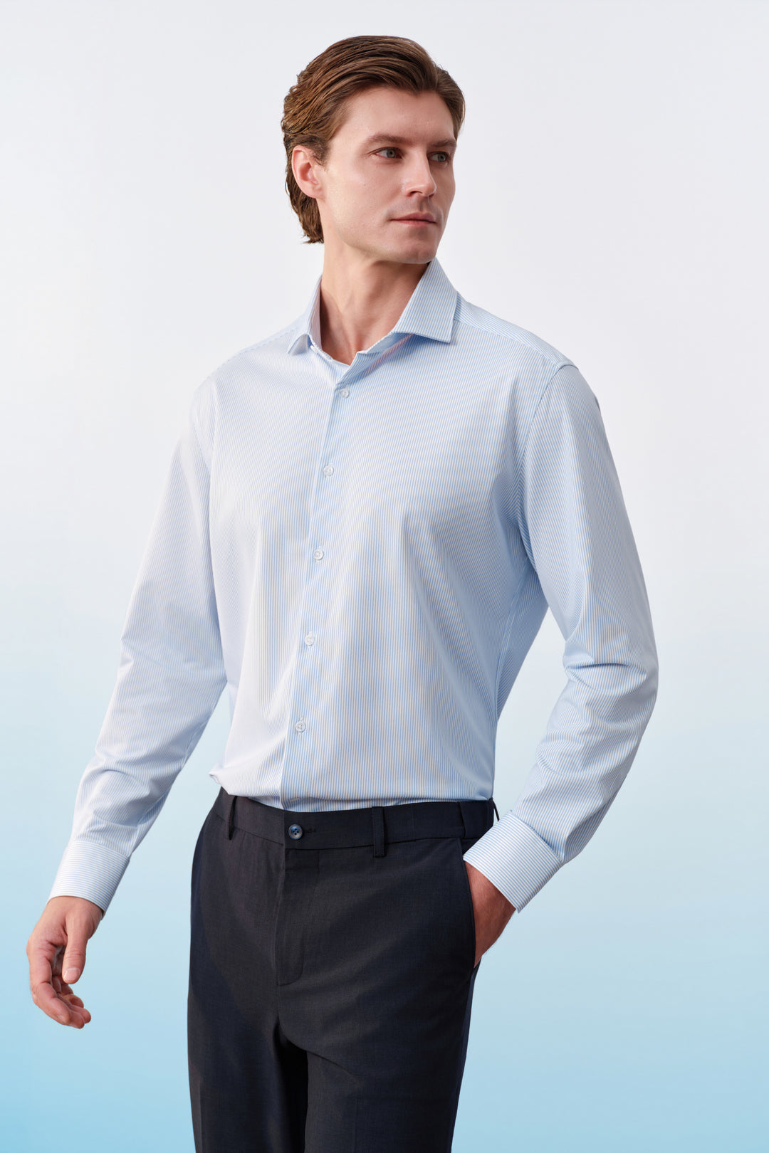 Non-Iron 長袖商務恤衫