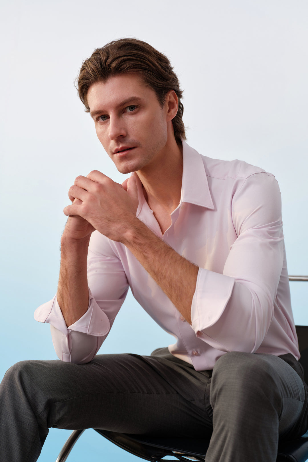G2000 MAN-non-iron-long-sleeve-dress-shirt-61123633-Pink