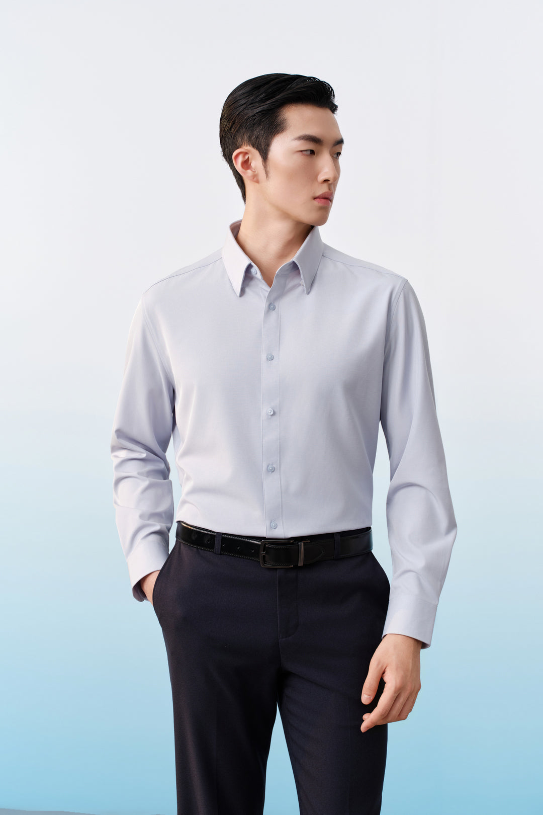 G2000 MAN-non-iron-long-sleeve-dress-shirt-61123633-Blue