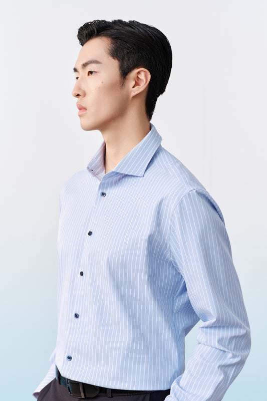 G2000 MAN-non-iron-long-sleeve-dress-shirt-61123651-Blue