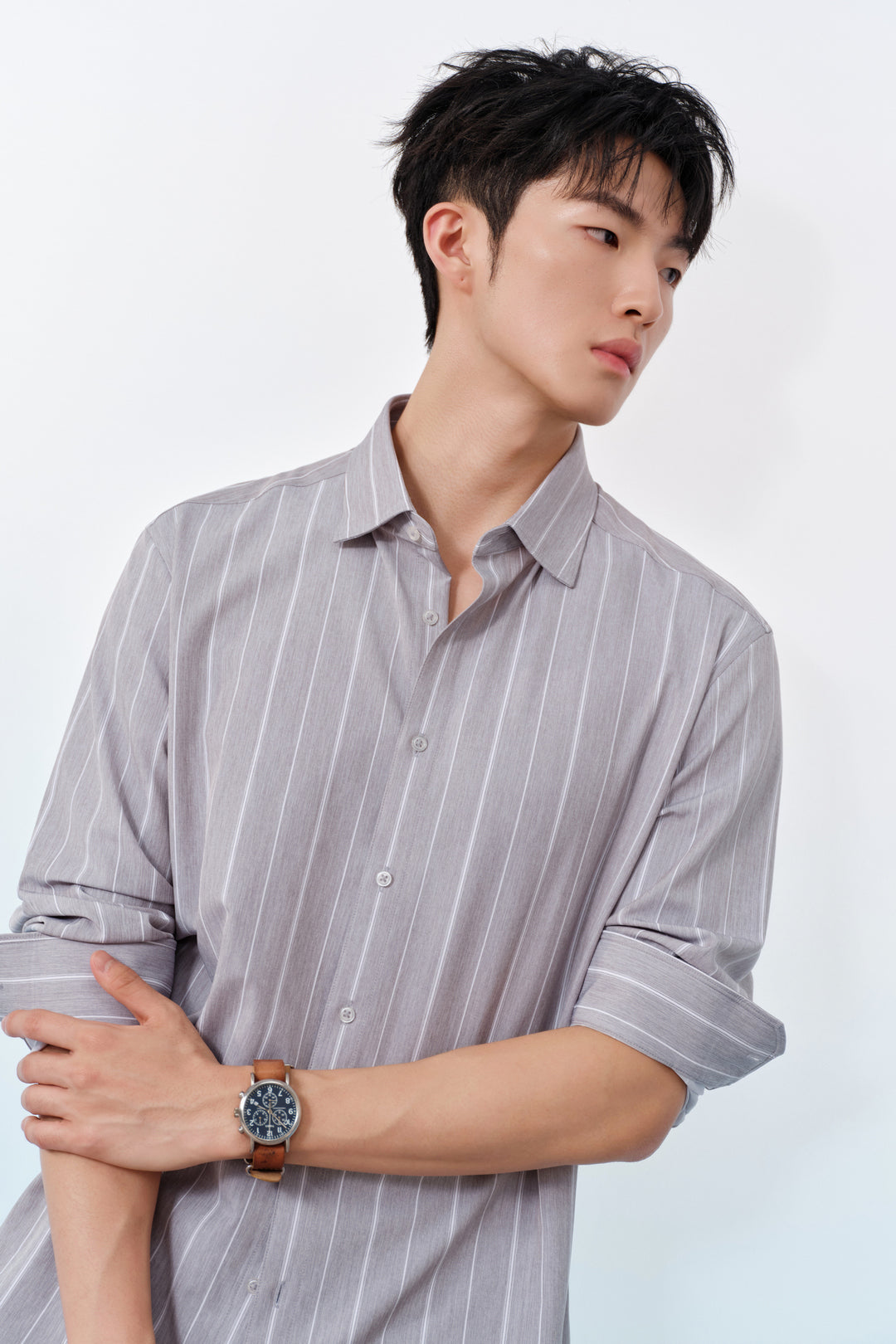 G2000 MAN-non-iron-long-sleeve-dress-shirt-61123692-Grey