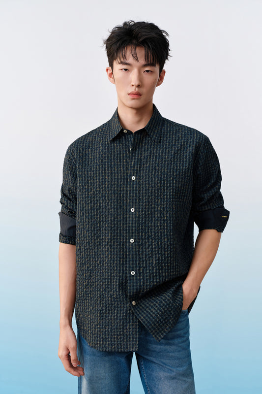 G2000 MAN-relax-fit-long-sleeve-casual-shirt-61123824-Blue