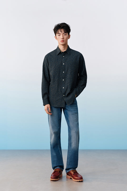Relax Fit Long-Sleeve Casual Shirt