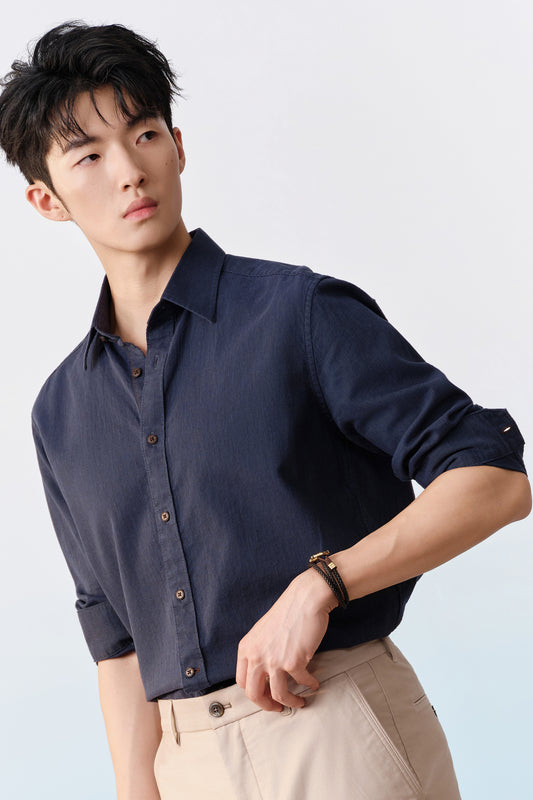 G2000 MAN-lyocell-blend-long-sleeve-casual-shirt-61127748-Blue