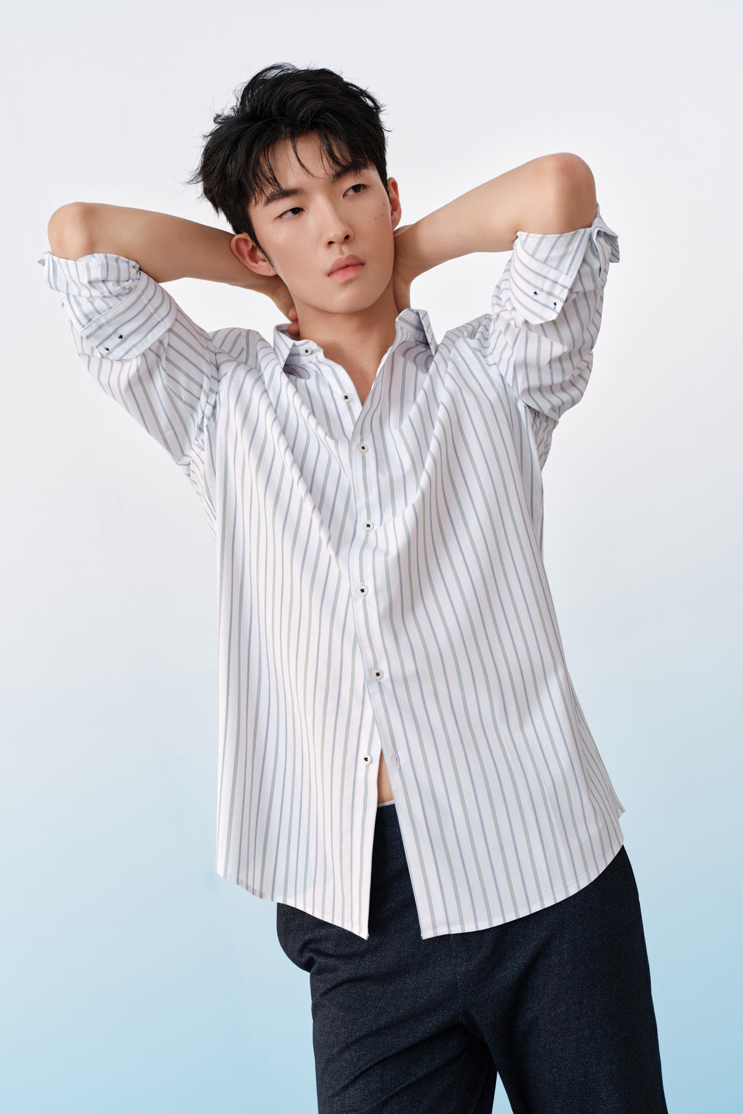 G2000 MAN-easy-ironing-long-sleeve-dress-shirt-61129032-Green
