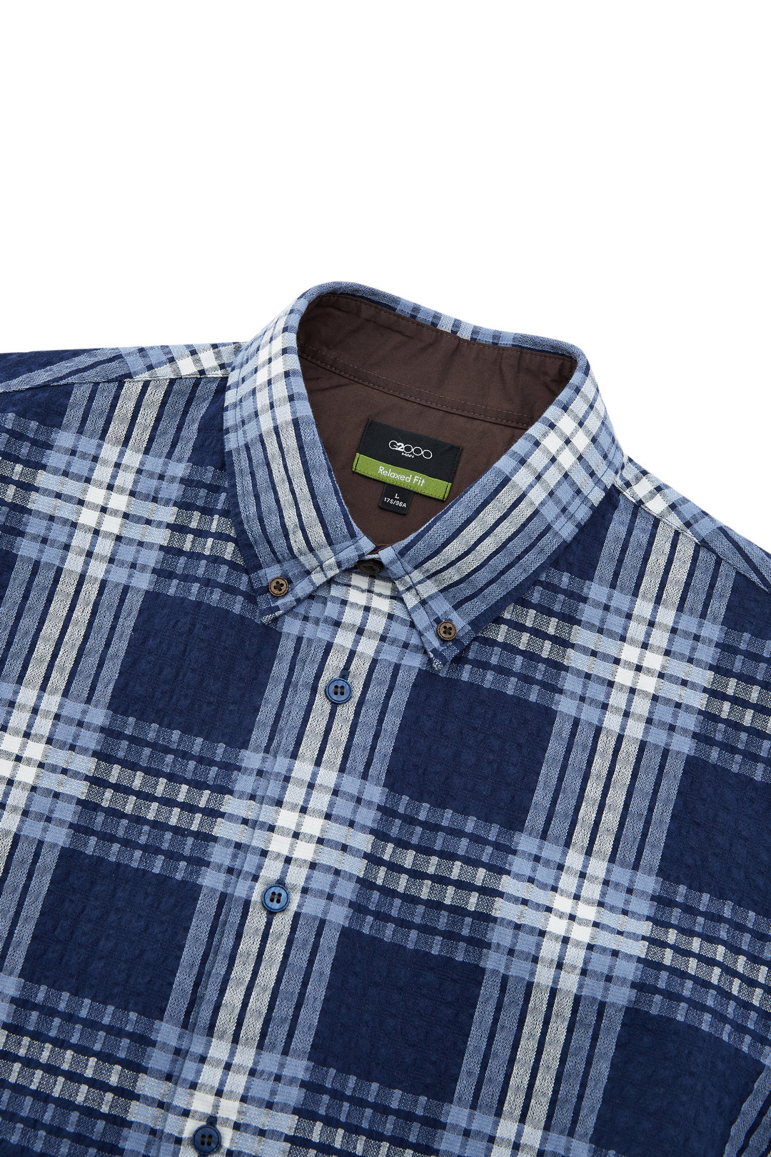 Cotton Blend Short-Sleeve Casual Shirt