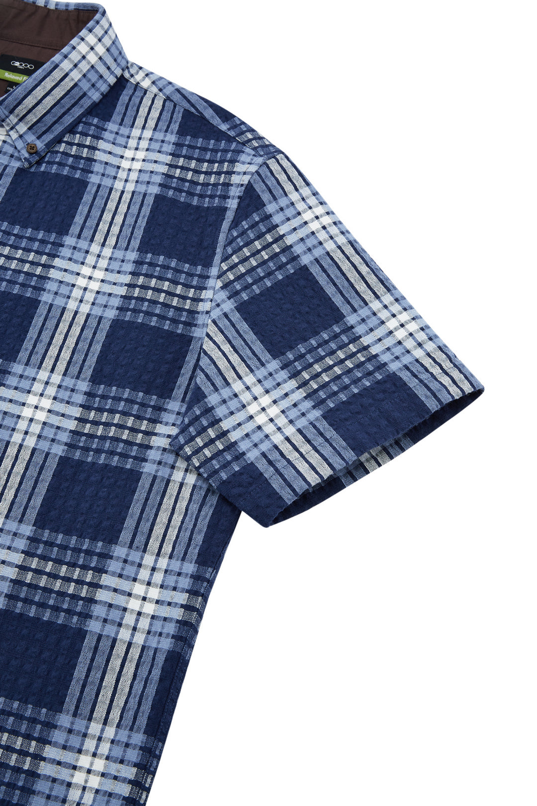 Cotton Blend Short-Sleeve Casual Shirt