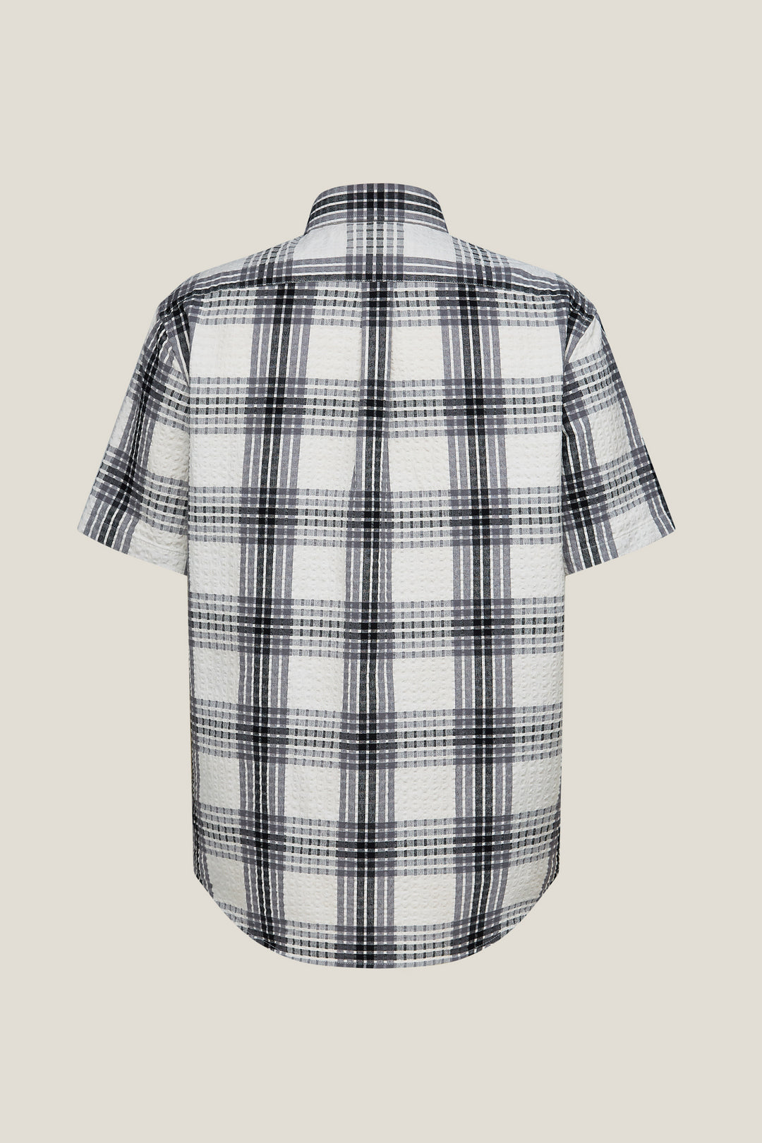 Cotton Blend Short-Sleeve Casual Shirt