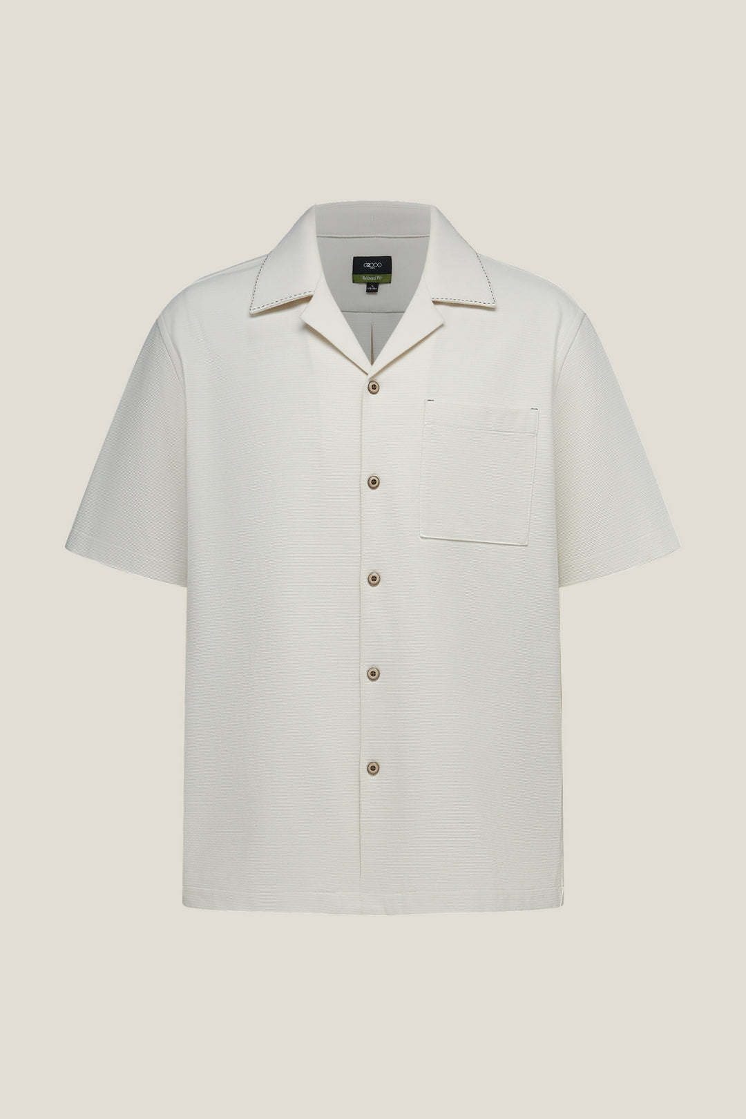 G2000 MAN-cotton-blend-knit-cotton-blend-short-sleeve-casual-shirt-61130914-White