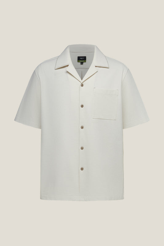 G2000 MAN-cotton-blend-knit-cotton-blend-short-sleeve-casual-shirt-61130914-White