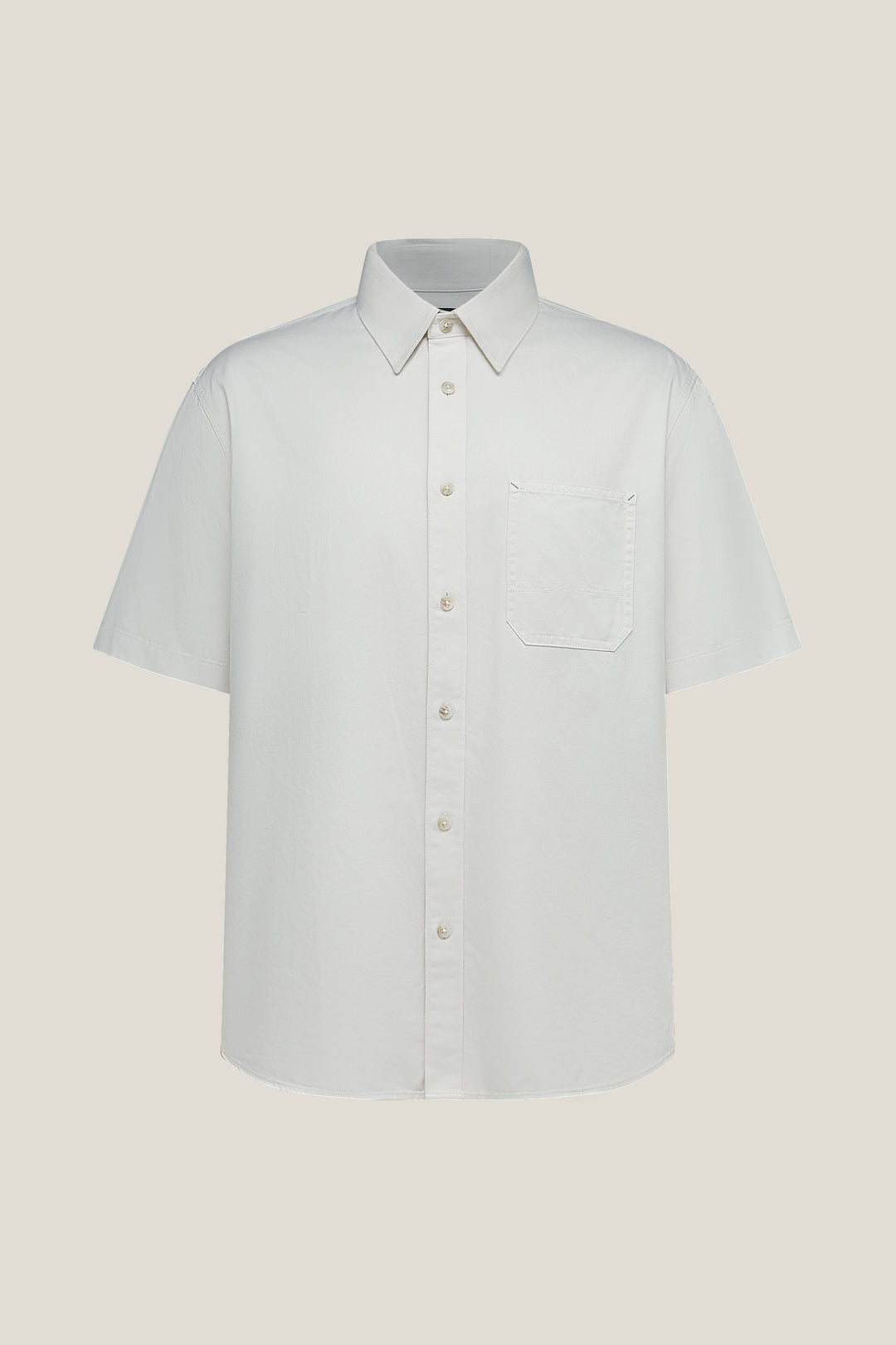 G2000 MAN-100-cotton-short-sleeve-casual-shirt-61130924-White