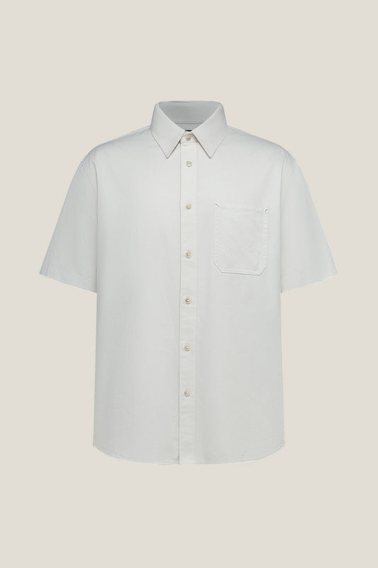 G2000 MAN-100-cotton-short-sleeve-casual-shirt-61130924-White