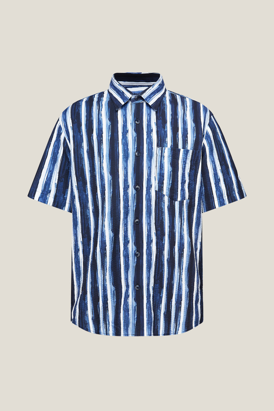 G2000 MAN-comfort-fit-short-sleeve-casual-shirt-61132908-Blue