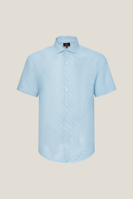 G2000 MAN-non-iron-short-sleeve-dress-shirt-61133021-Blue