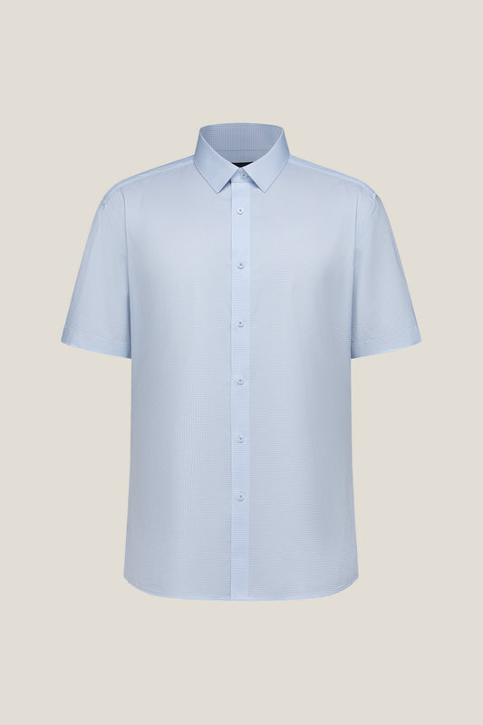 G2000 MAN-non-iron-short-sleeve-dress-shirt-61133243-Blue