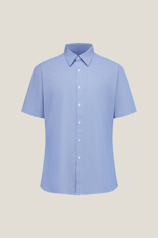 G2000 MAN-non-iron-short-sleeve-dress-shirt-61133673-Blue