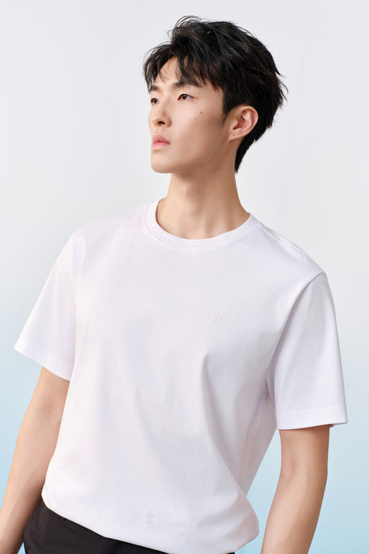 G2000 MAN-100-cotton-圓領-short-sleeve-casual-t-shirt-61140194-White