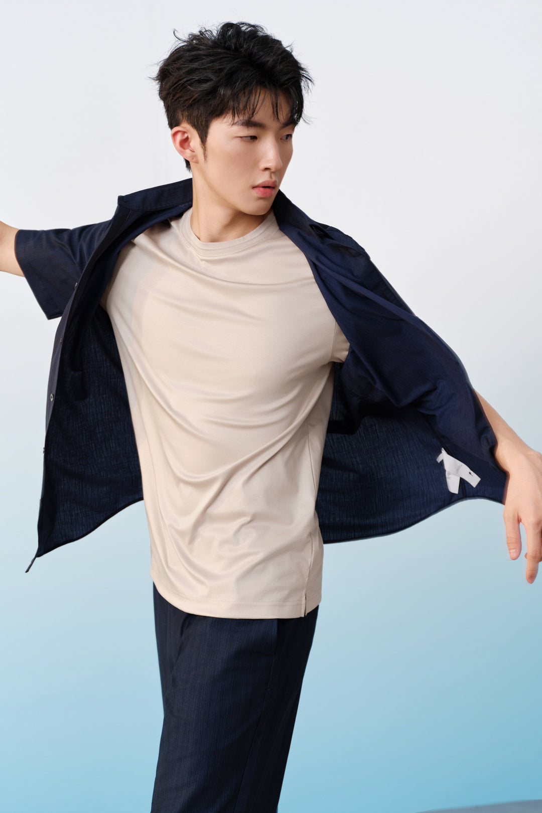G2000 MAN-cool-touch-short-sleeve-casual-t-shirt-61140208-Beige