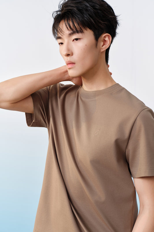 G2000 MAN-cool-touch-short-sleeve-casual-t-shirt-61140294-Brown