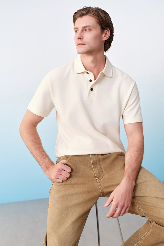 G2000 MAN-wicking-休閒剪裁-polo-shirt-61143164-Beige