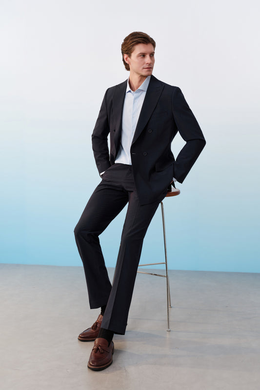 G2000 MAN-three-proof-finish-suit-pants-61153053-Blue