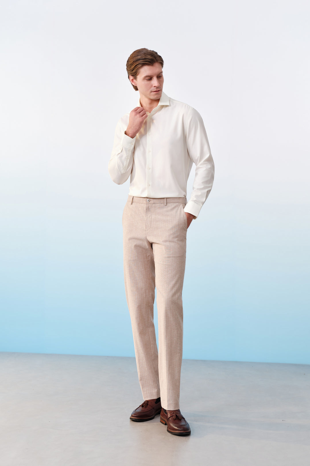 G2000 MAN-machine-washable-suit-pants-61153402-Beige