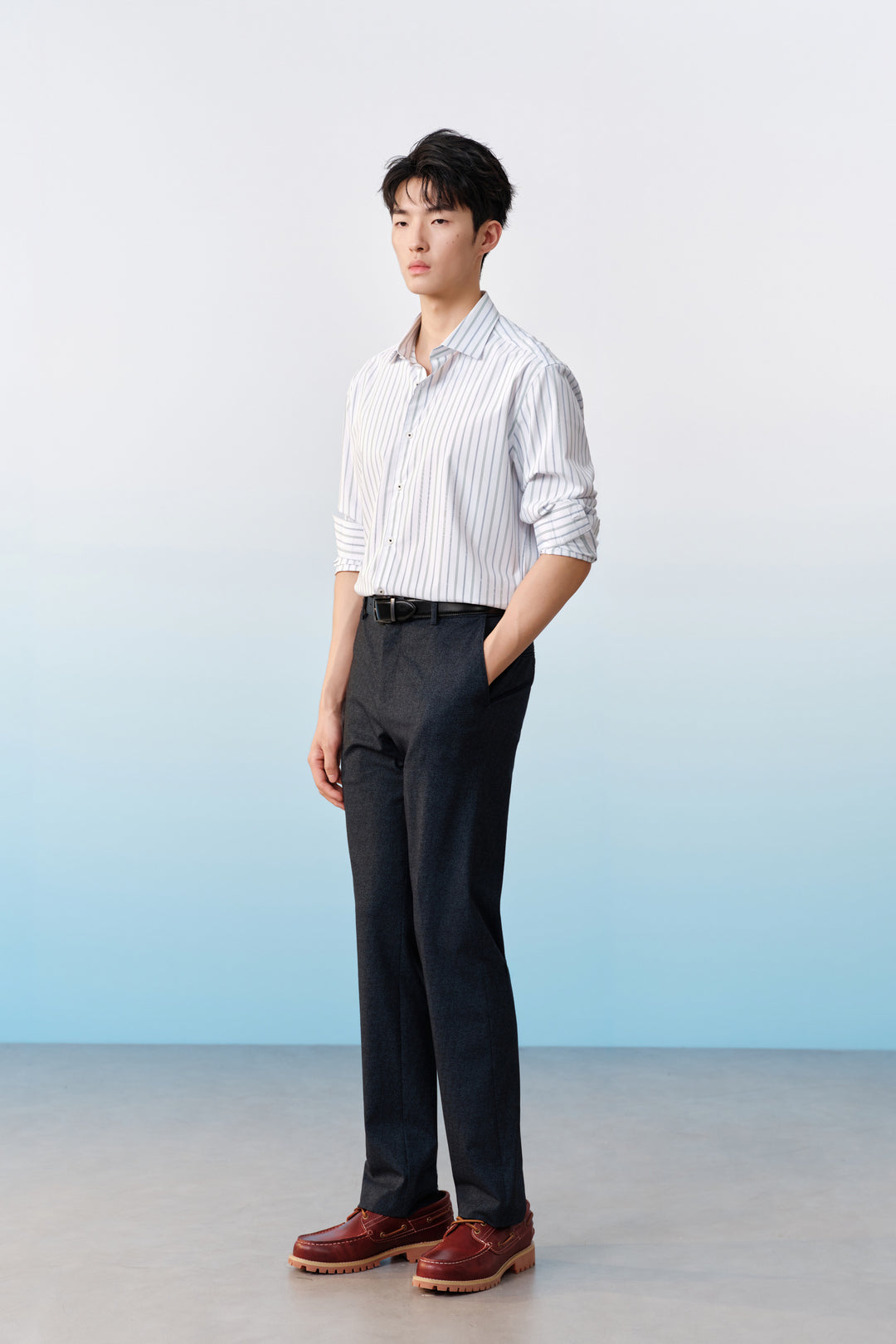G2000 MAN-antibacterial-hidden-elastic-waistband-dress-pants-61153655-Blue