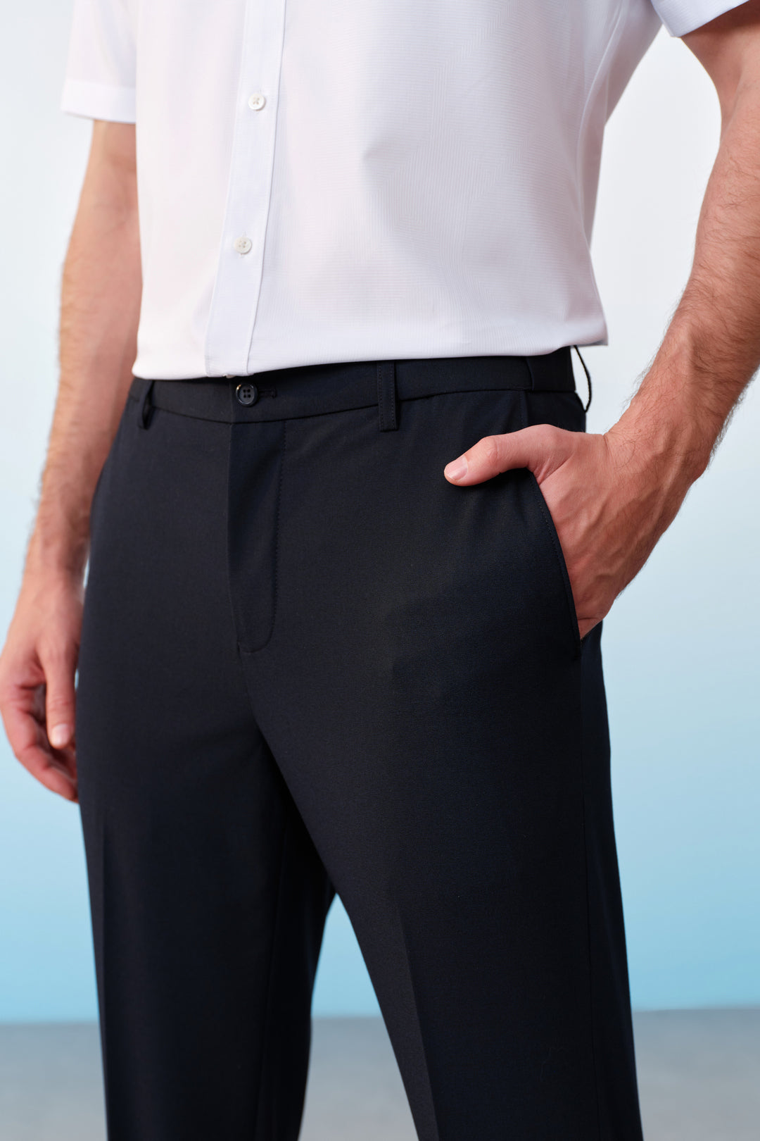Quick Dry-Wicking | Hidden Elastic Waistband Dress Pants