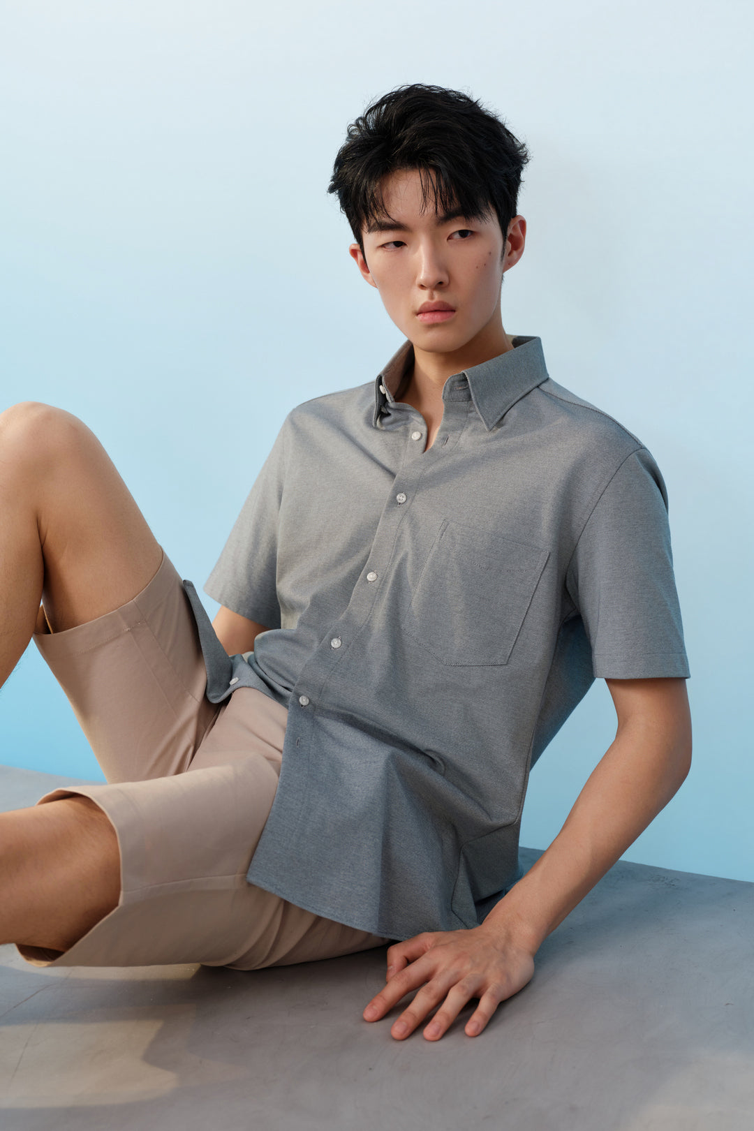 Hidden Elastic Waistband | Cotton Blend Casual Shorts