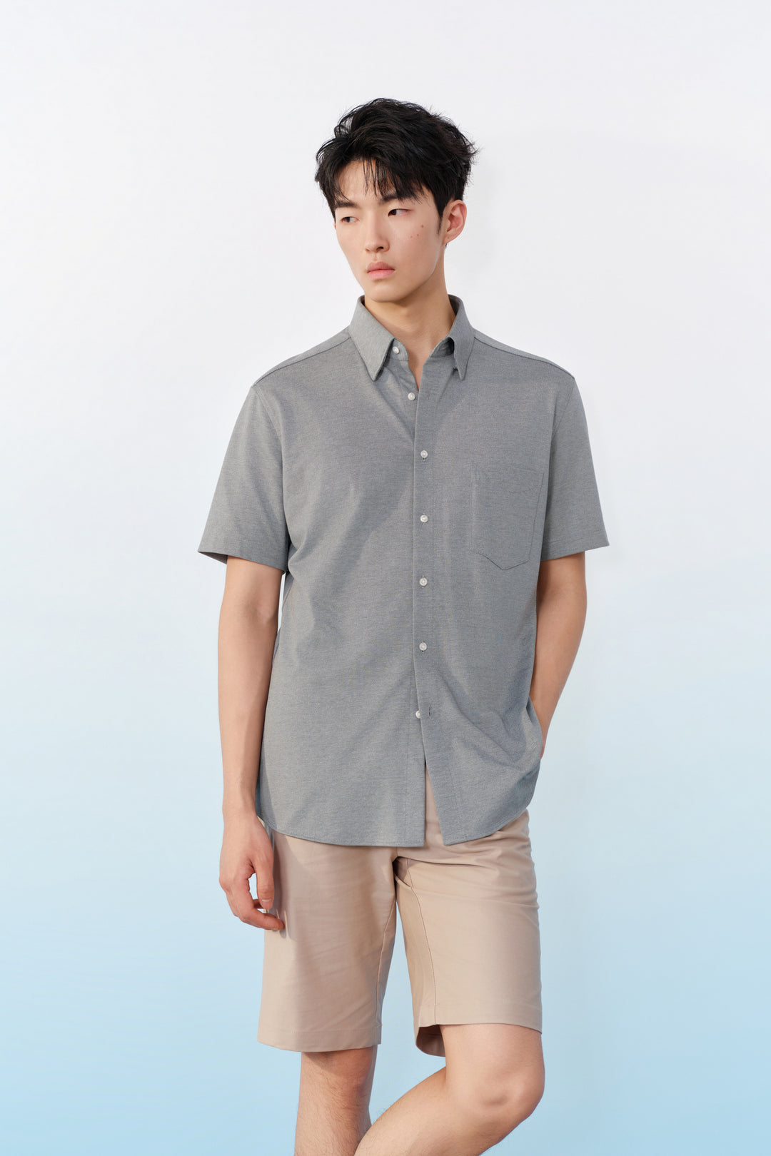 Hidden Elastic Waistband | Cotton Blend Casual Shorts