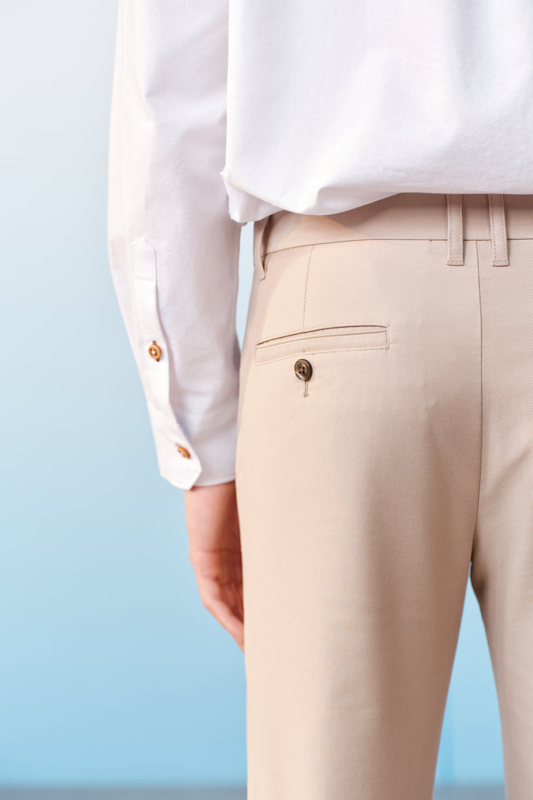 Hidden Elastic Waistband | Cotton Blend Chinos