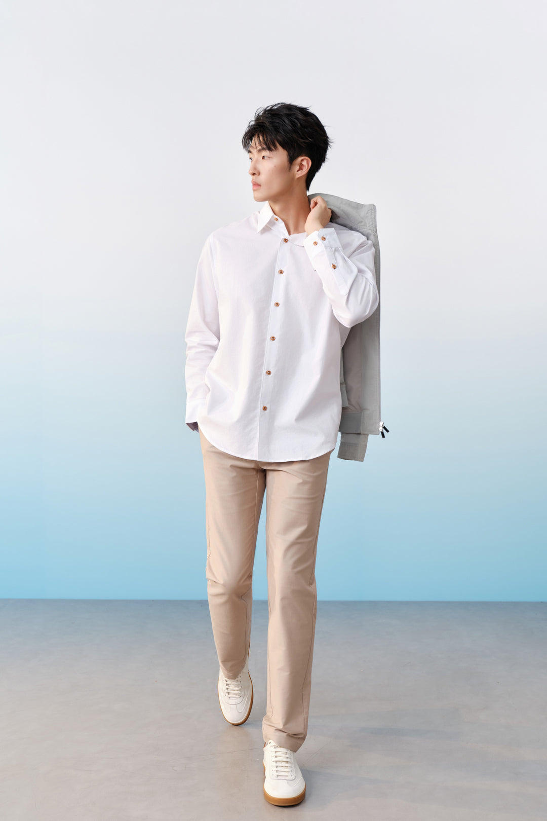 Hidden Elastic Waistband | Cotton Blend Chinos