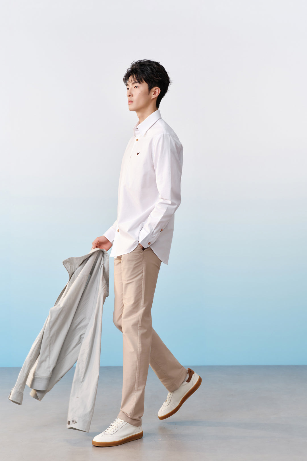 Hidden Elastic Waistband | Cotton Blend Chinos