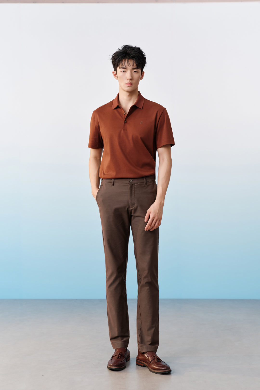 Hidden Elastic Waistband | Cotton Blend Chinos