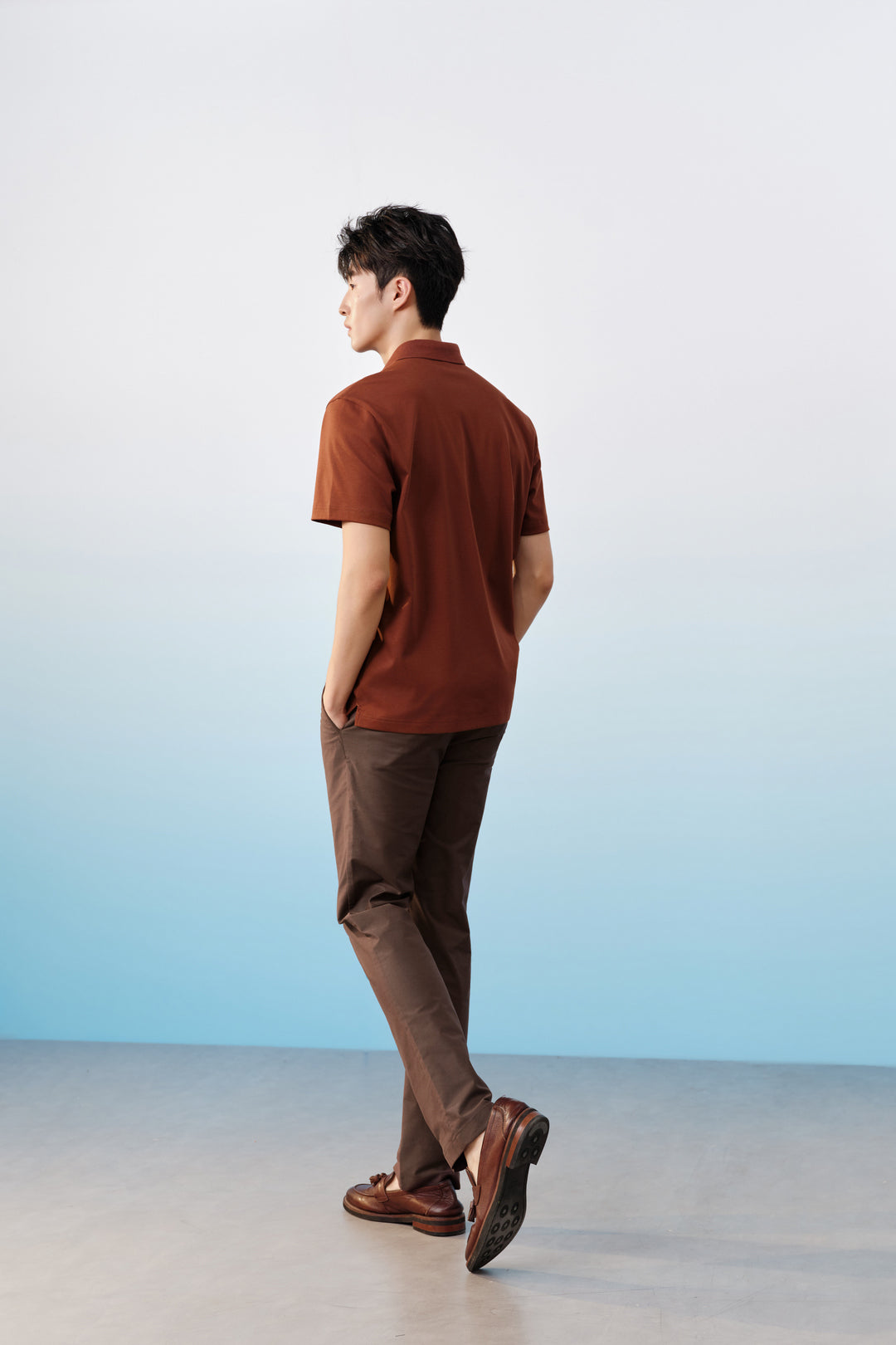 Hidden Elastic Waistband | Cotton Blend Chinos