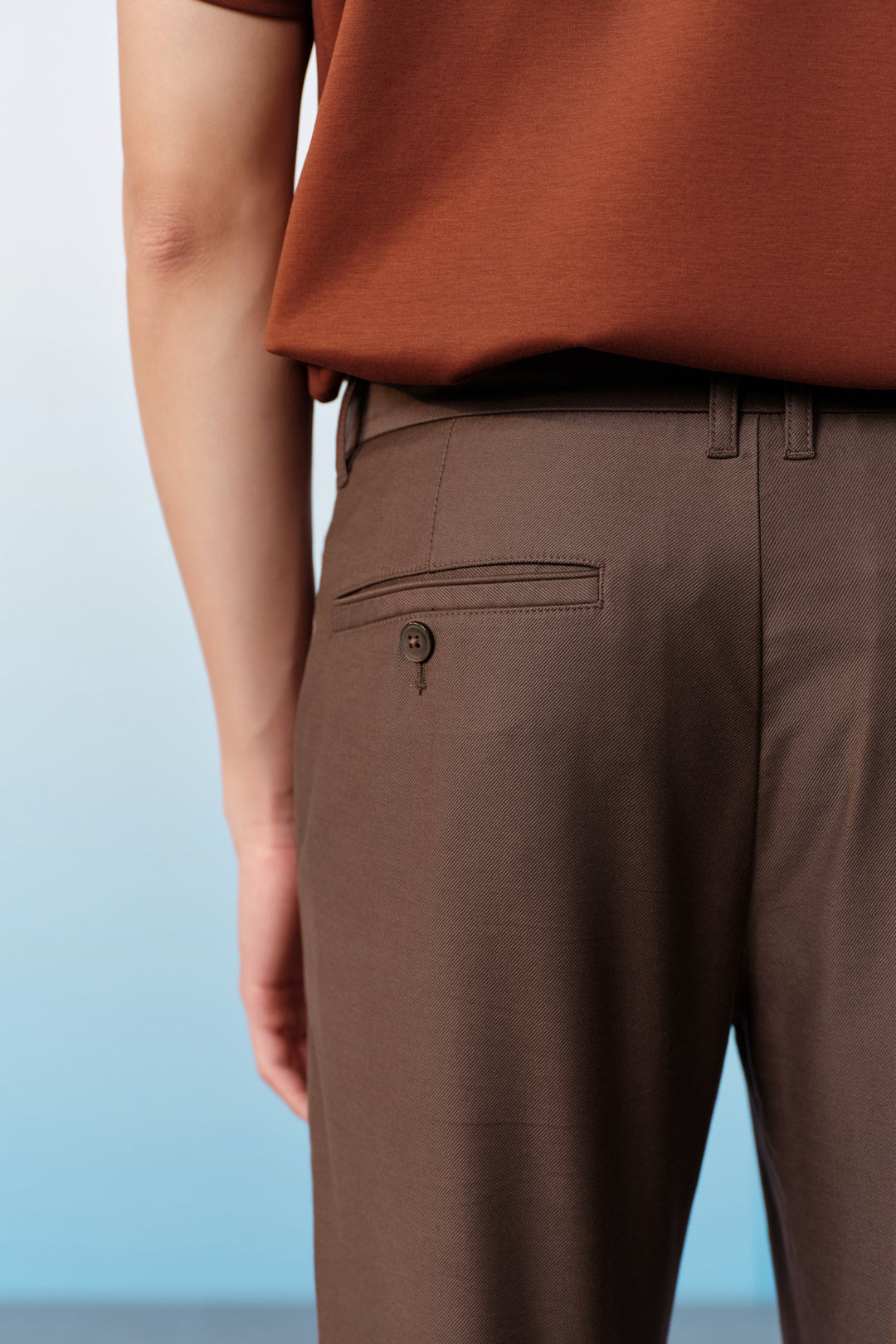 Hidden Elastic Waistband | Cotton Blend Chinos