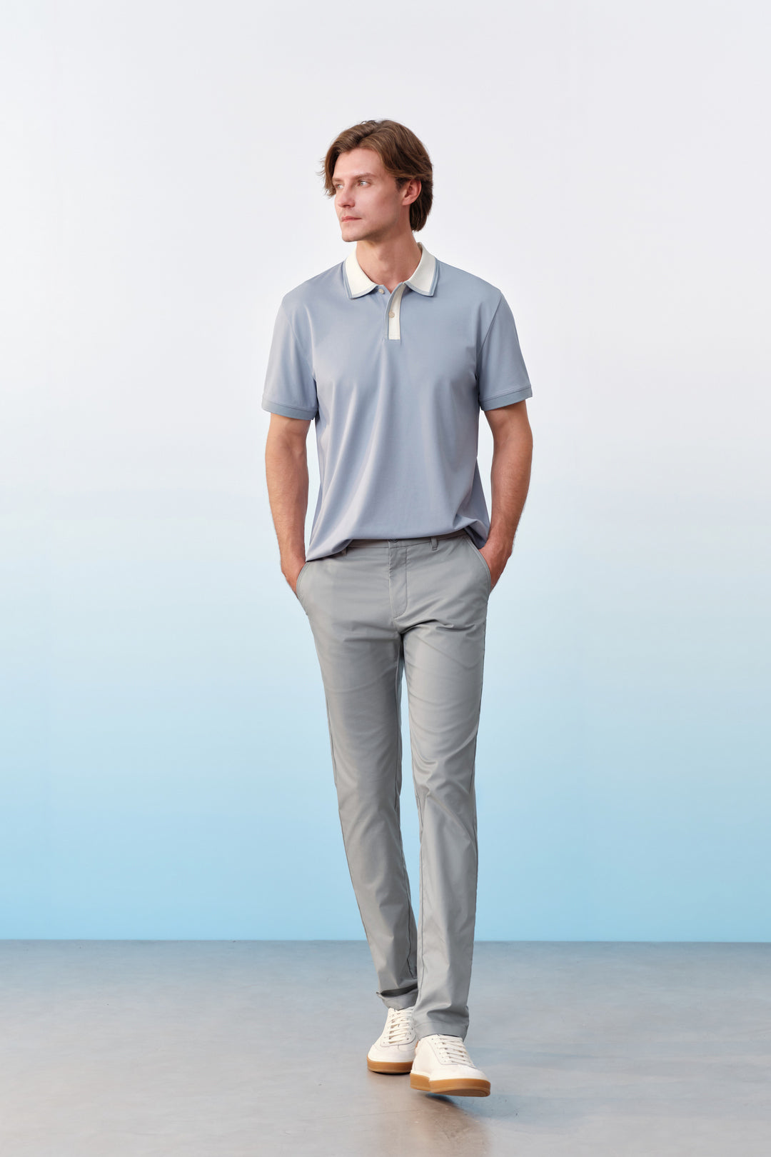 G2000 MAN-cool-touch-cotton-blend-chinos-61161045-Grey