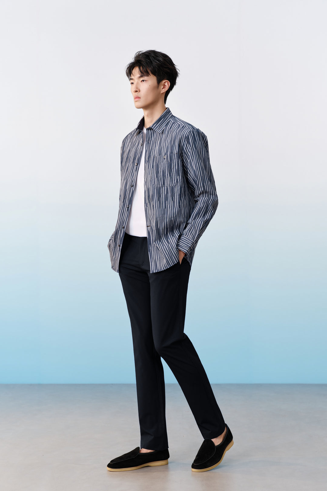 G2000 MAN-multi-way-stretch-hidden-elastic-waistband-chinos-61163099-Black