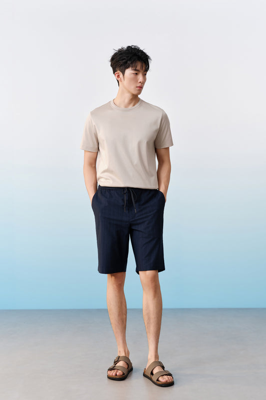G2000 MAN-machine-washable-cotton-blend-casual-shorts-61163501-Blue