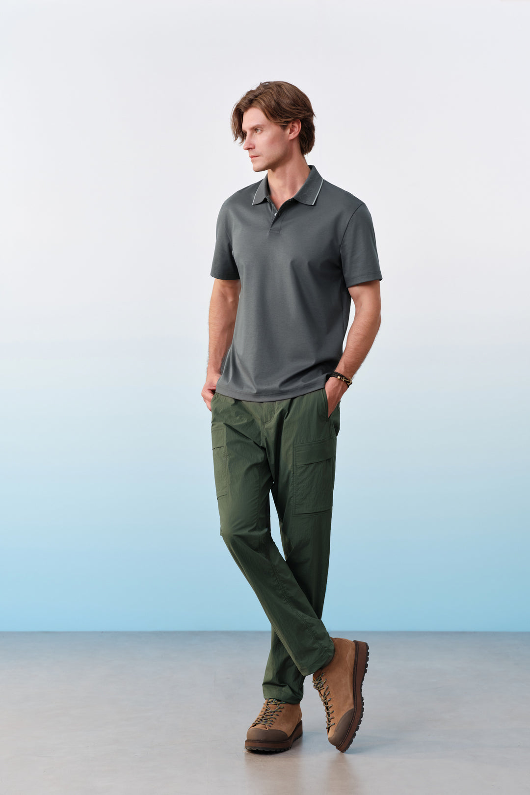 G2000 MAN-multi-way-stretch-chinos-61167078-Green
